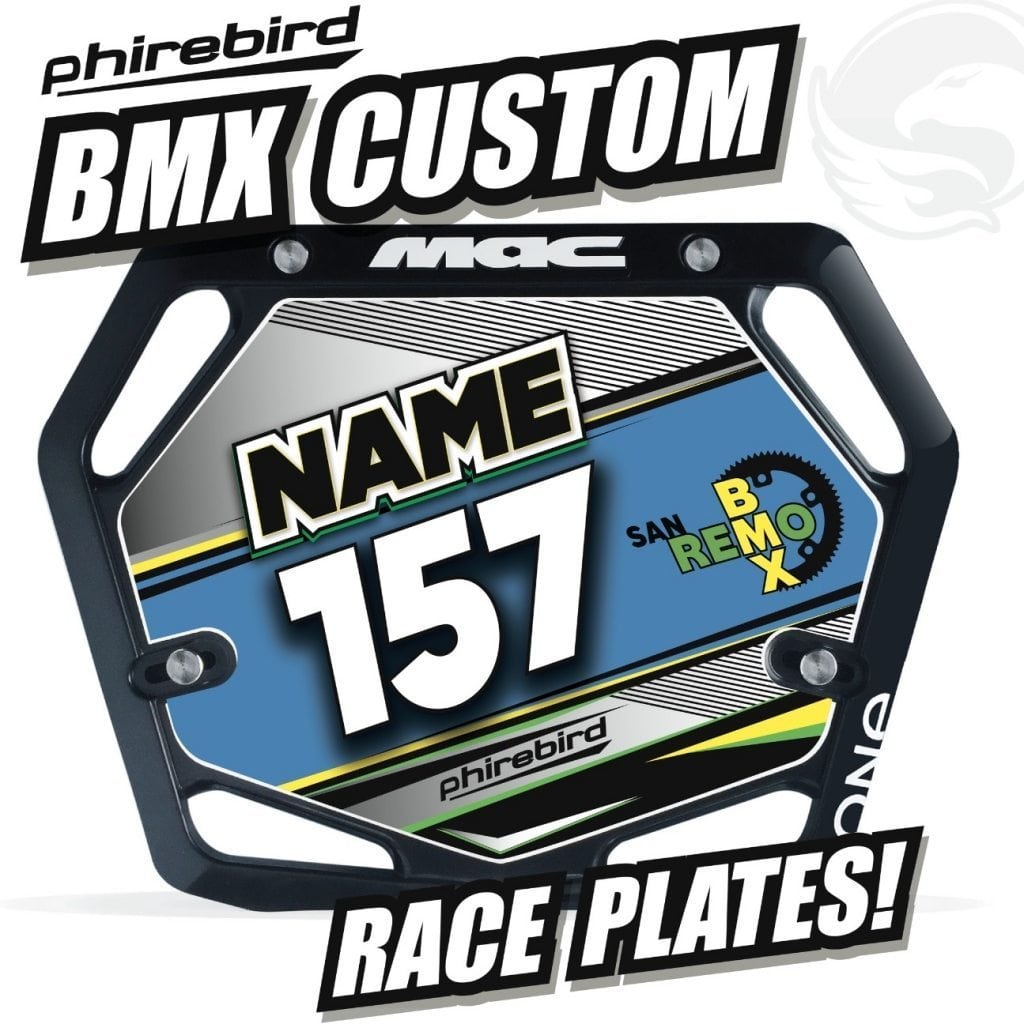 Custom BMX Race Plates Phirebird -